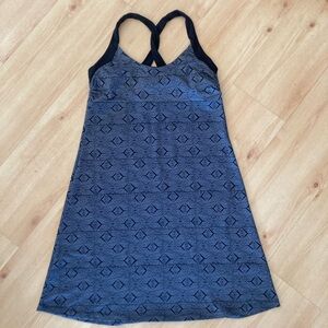 Patagonia Morning Glory Dress Black Gray Cross Straps Athletic Wear Large